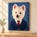Custom Business Headshot Pet Portrait Canvas — illustrative stretched canvas mockup, no decorative outer frame