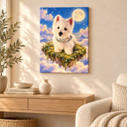 Custom Dreamscape Pet Portrait Canvas — illustrative room setting