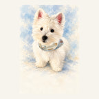 Custom Memorial Keepsake Pet Portrait Canvas — complete artwork example