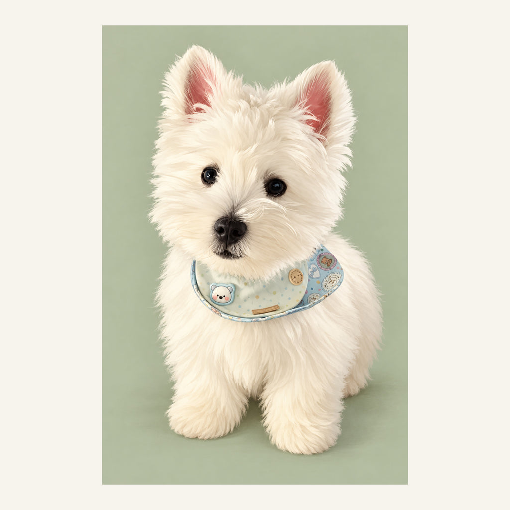 Custom Modern Illustration Pet Portrait Canvas — complete artwork example
