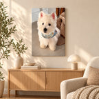 Custom Pet Photo Canvas Print — illustrative room setting