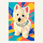 Custom Pop Art Pet Portrait Canvas — complete artwork example