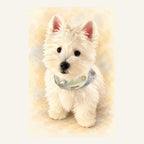 Custom Watercolor Pet Portrait Canvas — complete artwork example